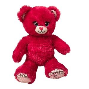 Barbie Build-A-Bear Workshop Pink SparkleStuffed Animal Teddy Bear Plush